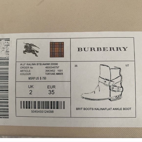 Authentic Burberry brown leather Ankle Boots with box and dust bag - Picture 10 of 10